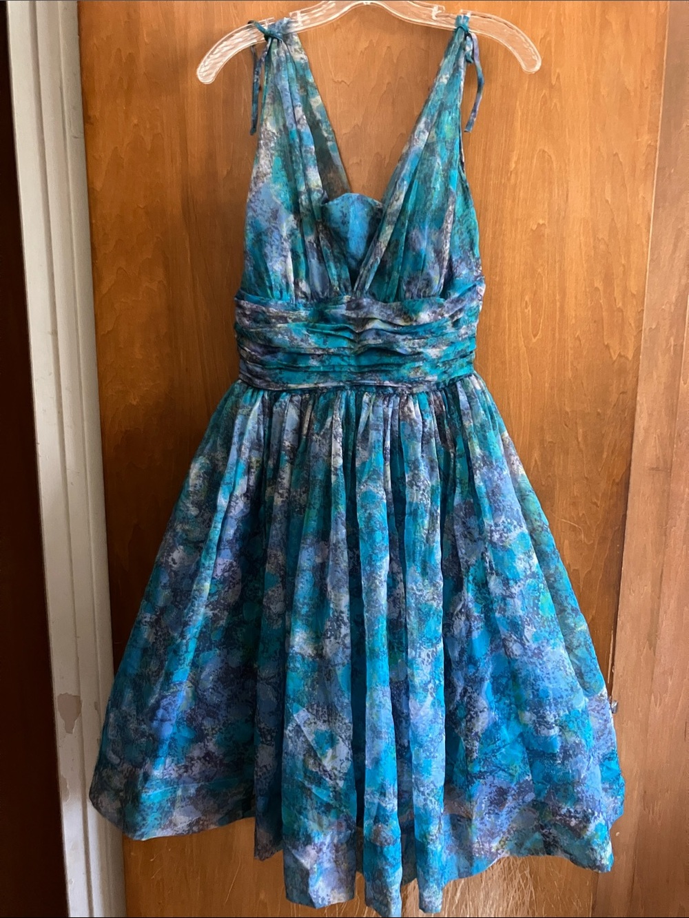 Vintage “Original Jr Theme New York” Sleeveless Chiffon Dress Size S
